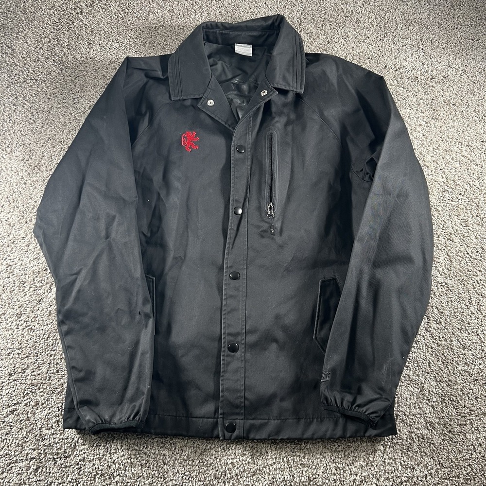 Vintage Lebron James Nike Jacket Mens Large Black Virescit Vulnere Virtus Y2K